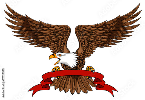 Eagle with emblem