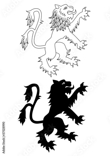 Fototapeta Naklejka Na Ścianę i Meble -  heraldic lion