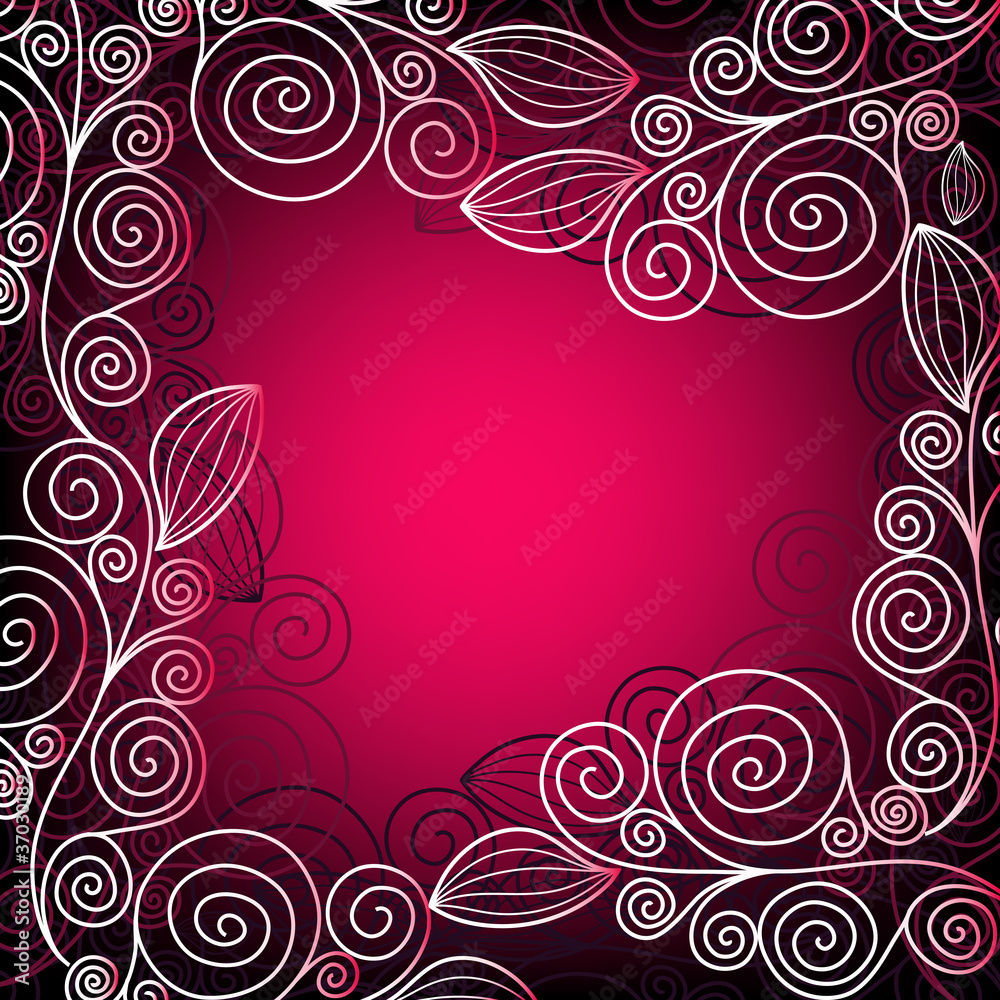 Christmas pink-red frame