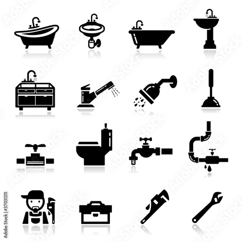Icons set Plumbing