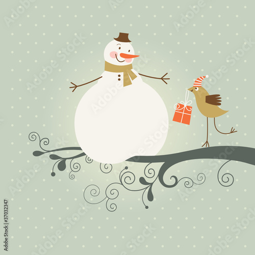 Greeting Christmas and New Year's card