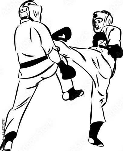 Karate Kyokushinkai sketch martial arts and combative sports