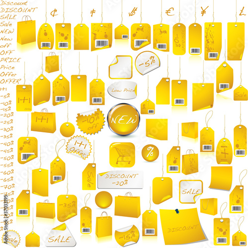 Gold Price Tag Set