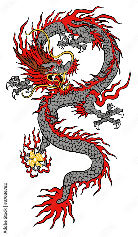 Fototapeta Vector China dragon