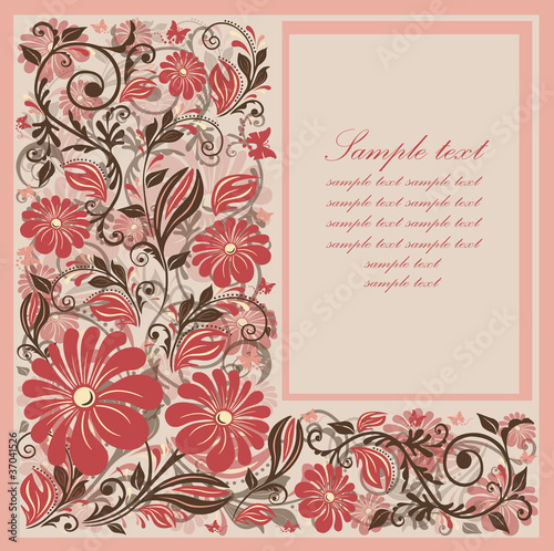 Flower card design.