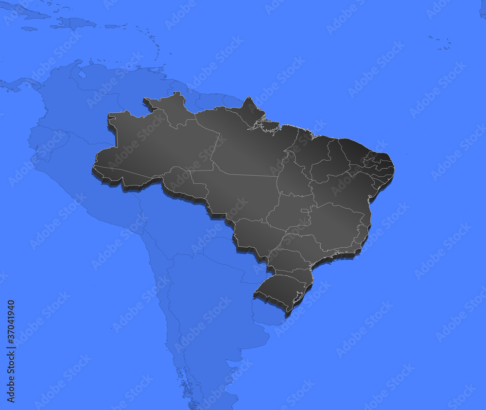 Fototapeta premium Map of Brazil