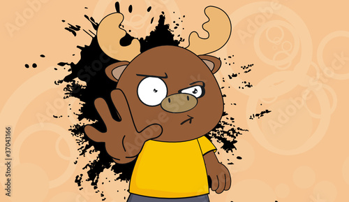 reindeer kid cartoon background9