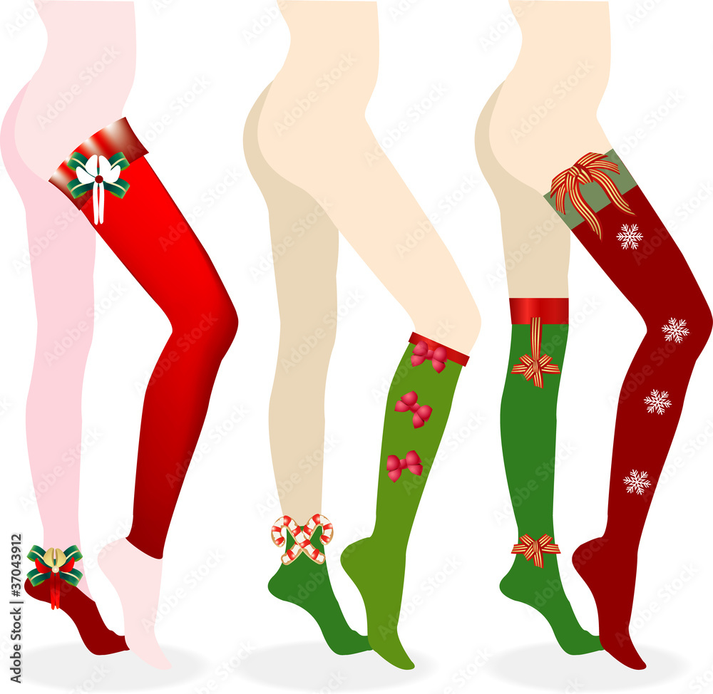 Collant e calze natalizie Stock Vector | Adobe Stock