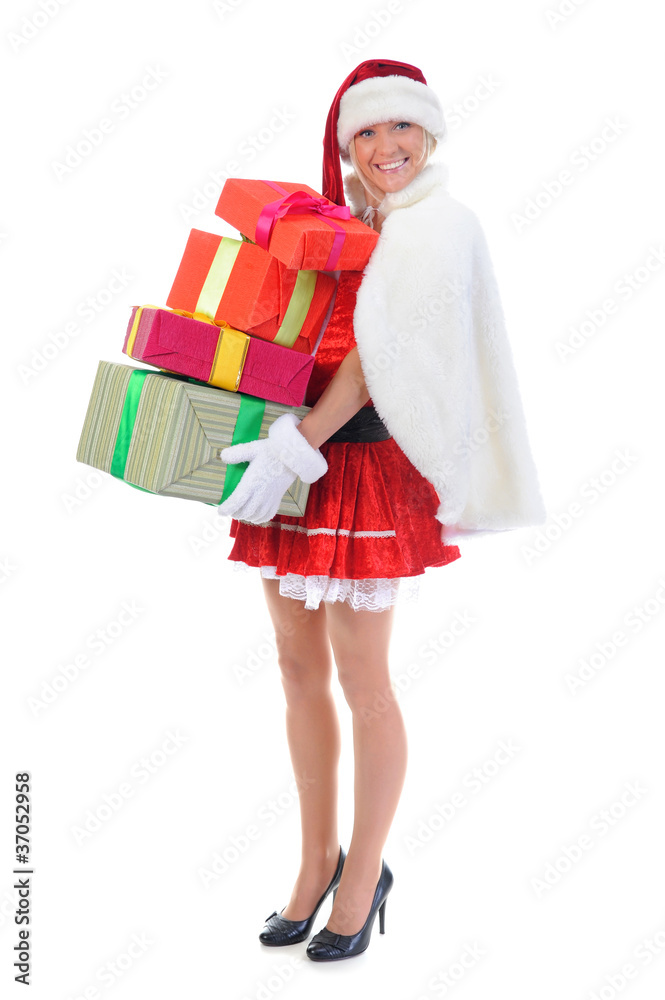 Christmas Smiling Woman Christmas Smiling Woman