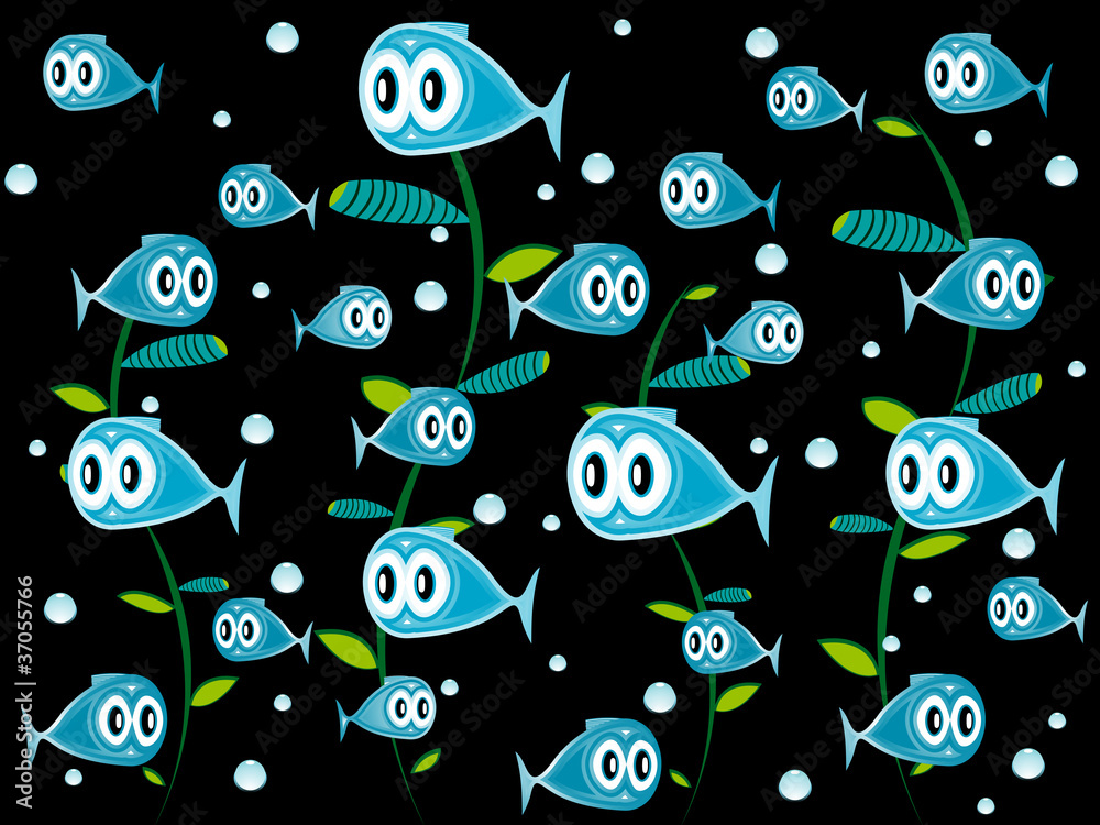 Fototapeta premium fishes pattern