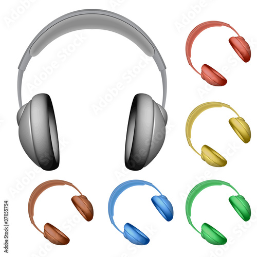 headphones against white