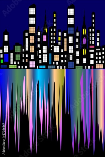 miasto nocą