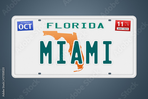 Nummernschild Florida Miami