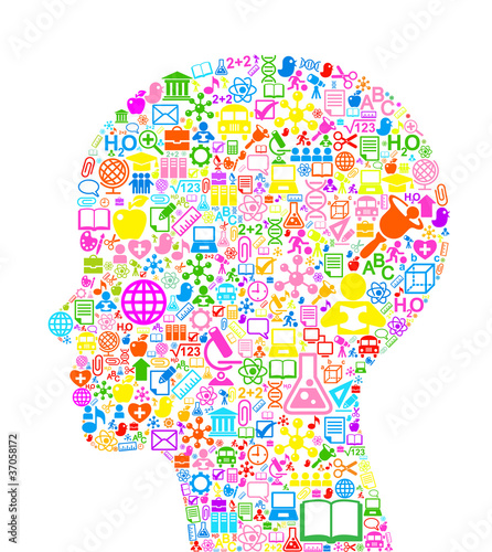 Background school head colour