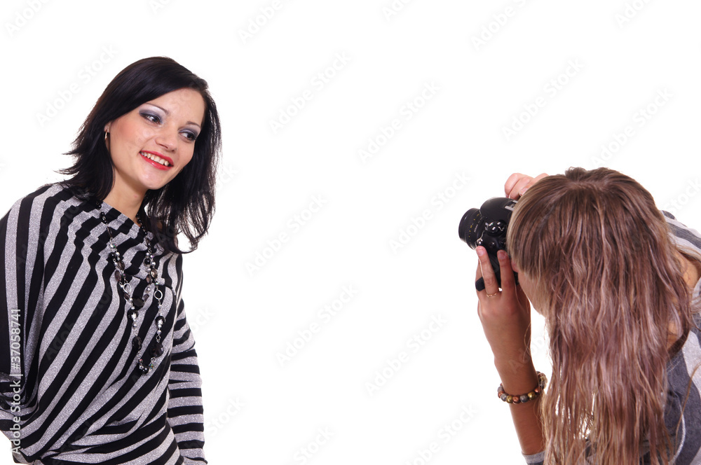two girls with camera two girls with camera