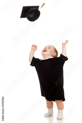 Baby in academician clothes...
