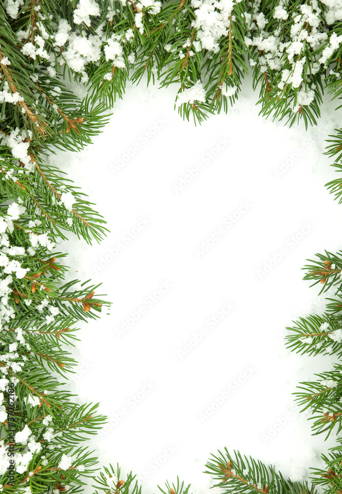 Christmas framework with snow Christmas framework with snow