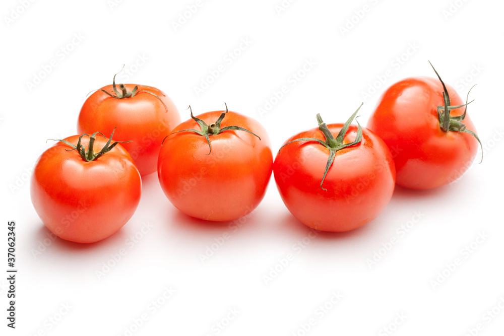 Tomatoes isolated on white background