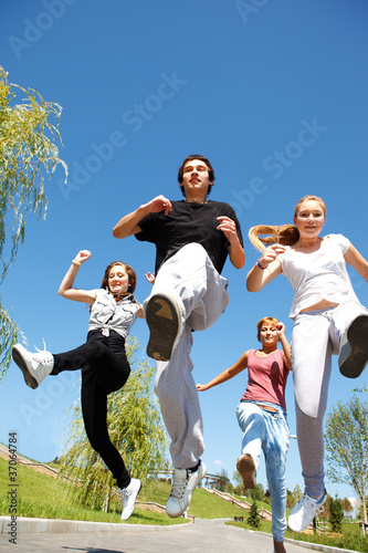 People running