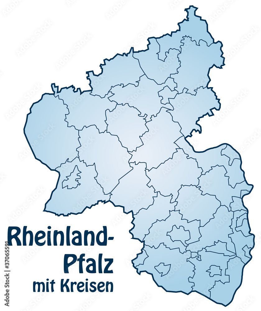 Bundesland Rheinland-Pfalz mit Landkreisen