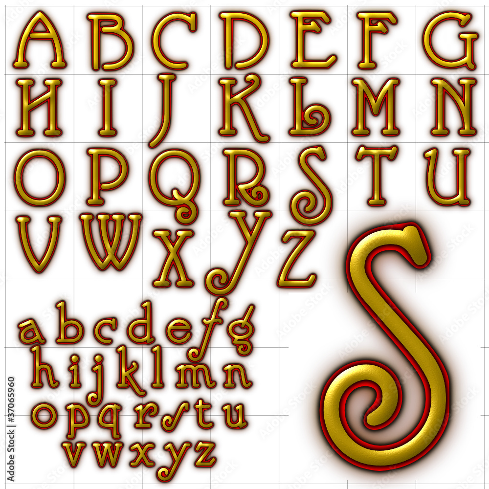 Naklejka premium abc alphabet background nickel odeon font design