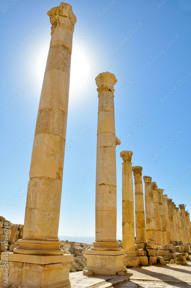 The Cardo Colonnaded Street, Jerash (Jordan) The Cardo Colonnaded Street, Jerash (Jordan)