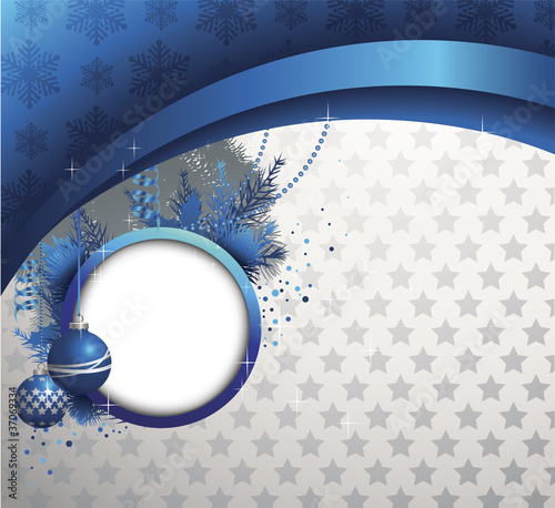 Blue Christmas Background.