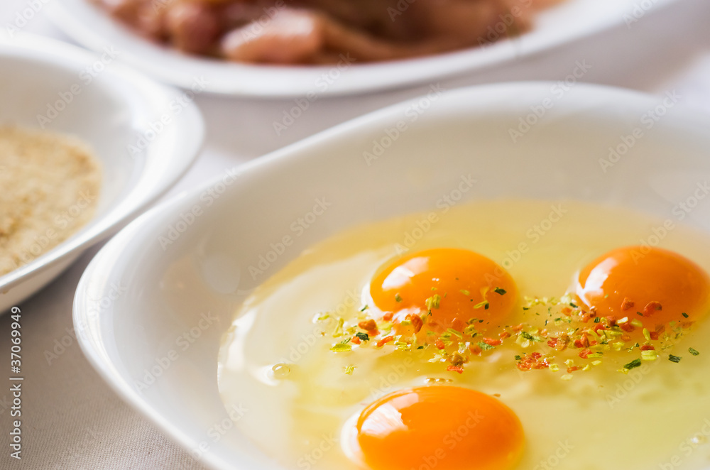 uncooked eggs uncooked eggs