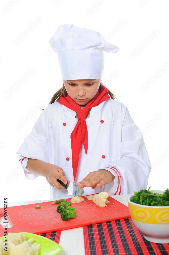 Little Chef in uniform.