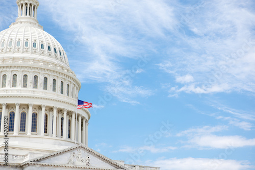 United States Capitol Building with copy space