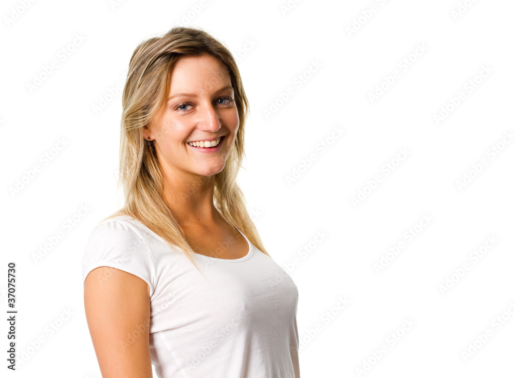 Isolated Blonde Woman