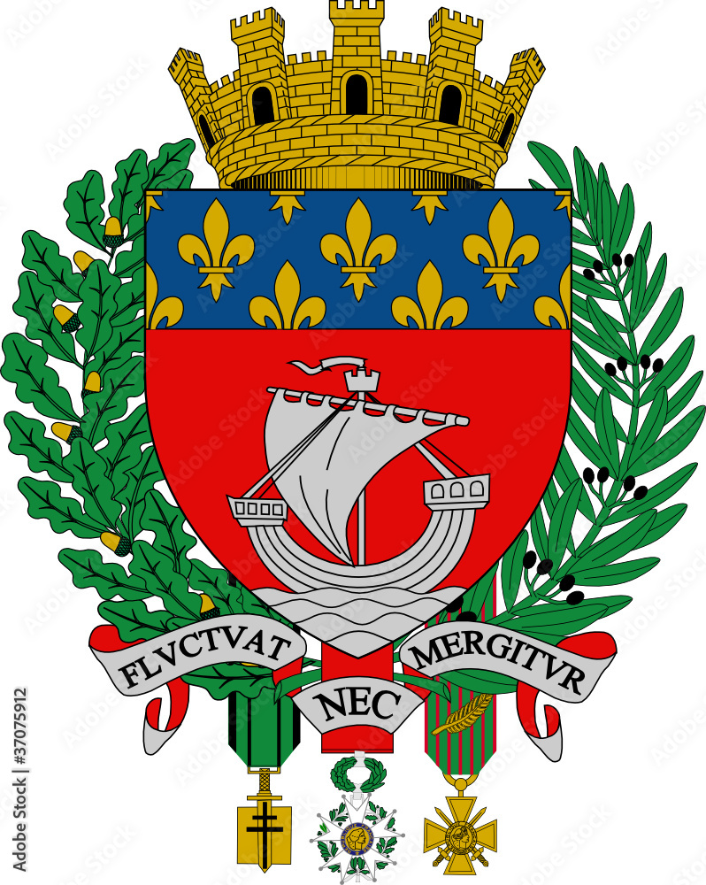 Naklejka premium coat of arms of Paris