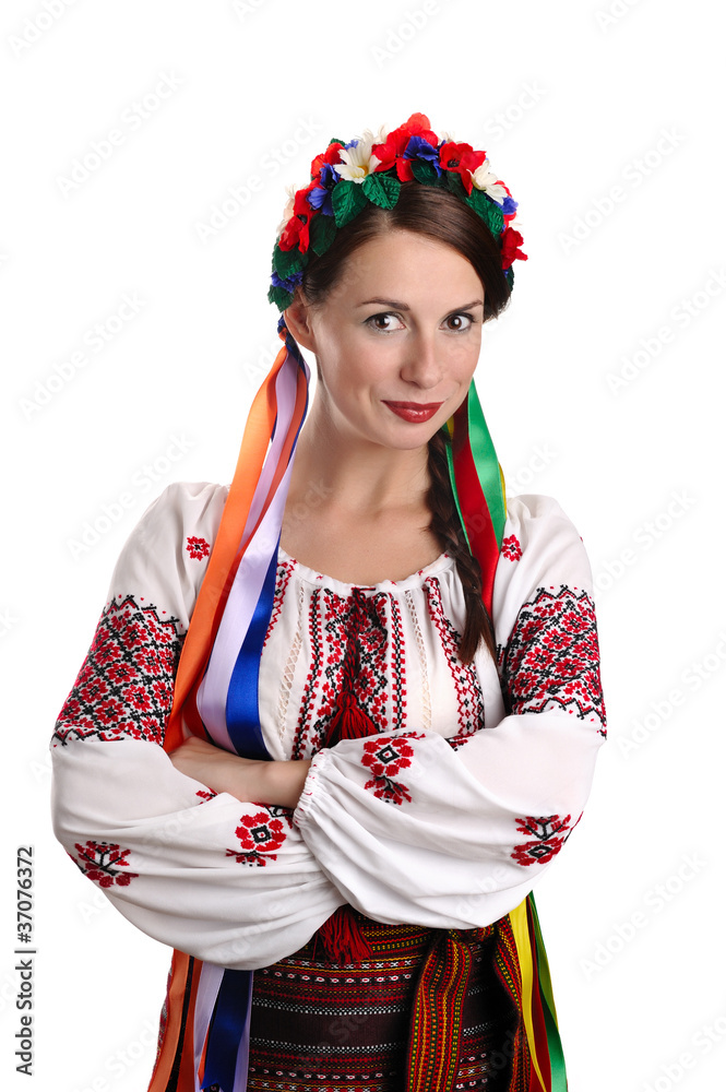 Ukrainian woman in national costume Ukrainian woman in national costume