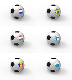 Euro 2012, piłka nożna i flaga - Grupa E