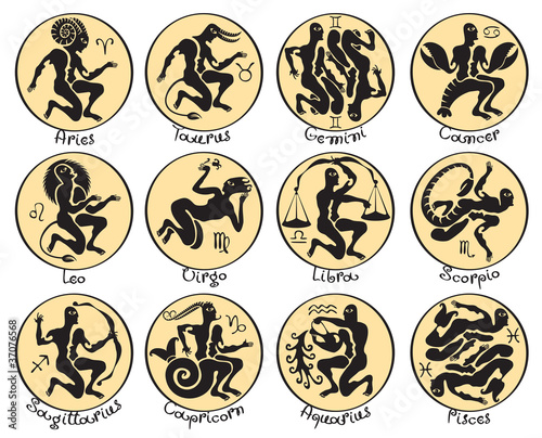 horoscope in antique style