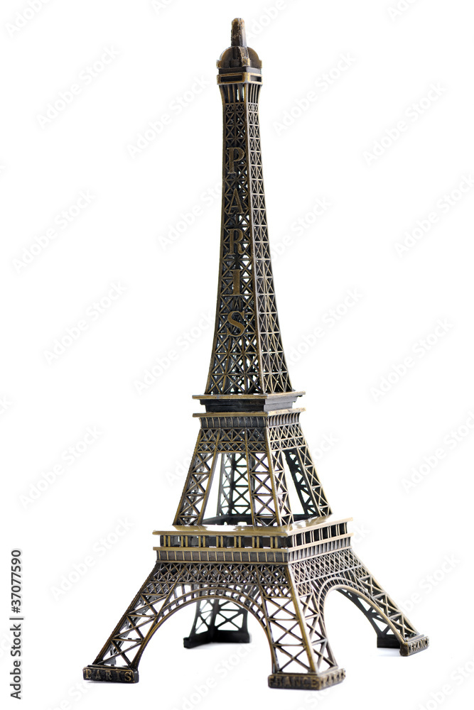 paris eiffel tower model isolated