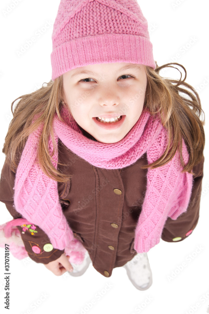 Beautiful little girl, isolated on white Beautiful little girl, isolated on white