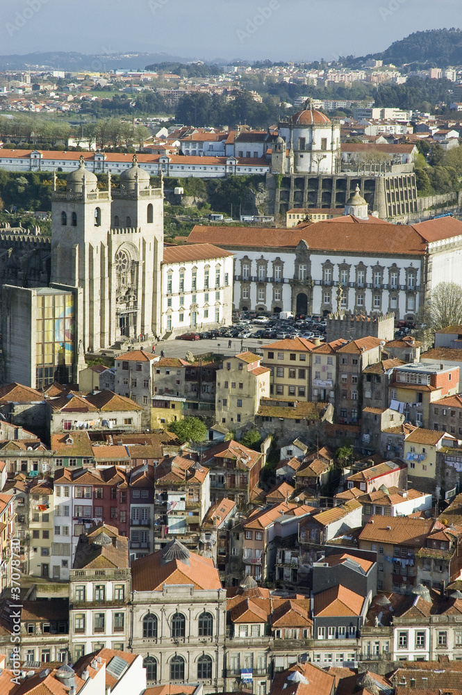 Porto skyline from Clerigos tower, Portugal