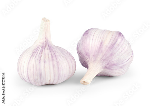 garlic isolated on white