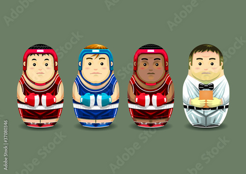 Olympic Boxing Russian Dolls