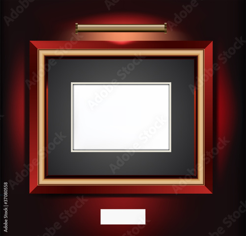 Vector Illustration of frame for artwork.