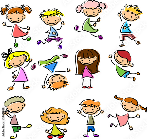 Симпатичные счастливые дети