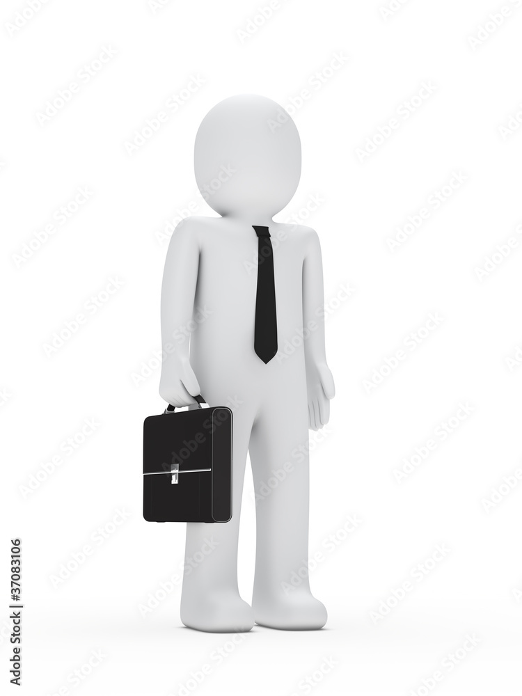 business man with tie and briefcase business man with tie and briefcase