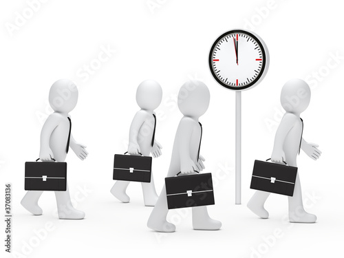 business men run time