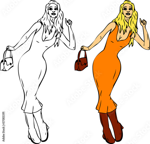 Women hitch-hiking