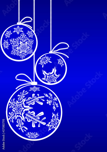christmas ball with snowflake