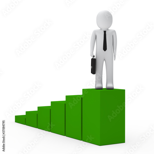 business man success up