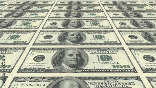100 Dollar Banknoten endlos