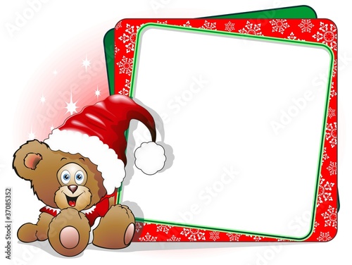 Orsetto Peluche Babbo Natale-Teddy Bear Christmas Card