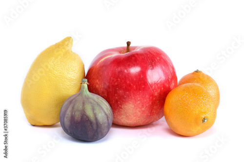 Fruits On White